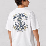 Unisex organic oversized high neck t-shirt