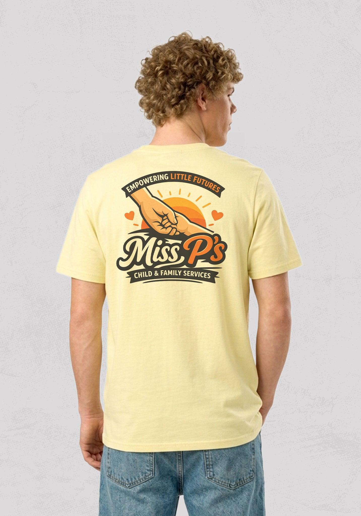 Unisex organic ribbed neck t-shirt