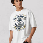 Unisex organic oversized high neck t-shirt